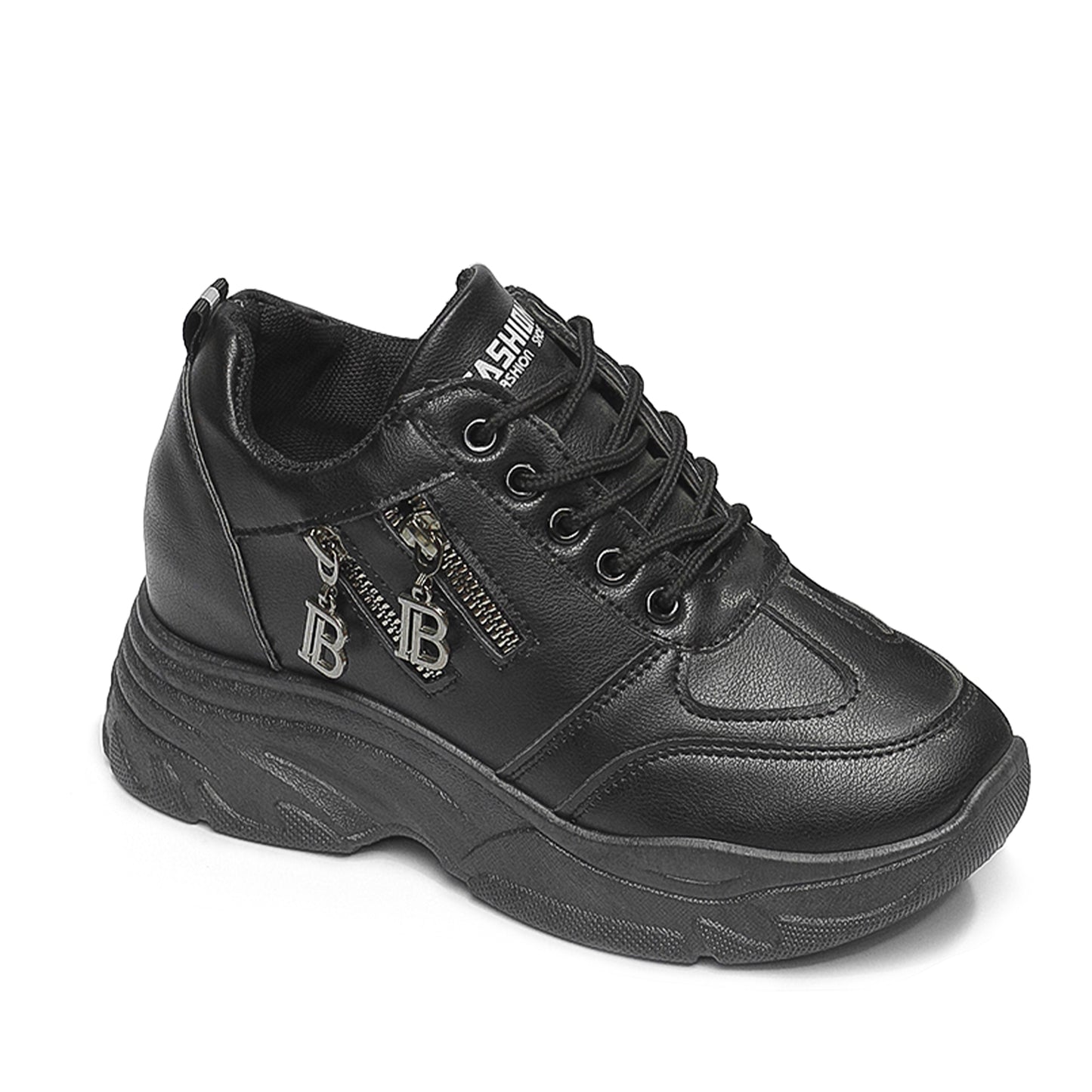 Black Sneakers Casual Design For Girls